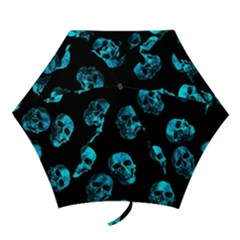 Skulls Blue Mini Folding Umbrellas by ImpressiveMoments