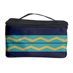 Rhombus And Waves Chains Pattern Cosmetic Storage Case by LalyLauraFLM