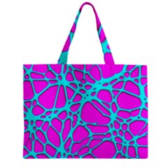 Hot Web Turqoise Pink Zipper Tiny Tote Bags by ImpressiveMoments