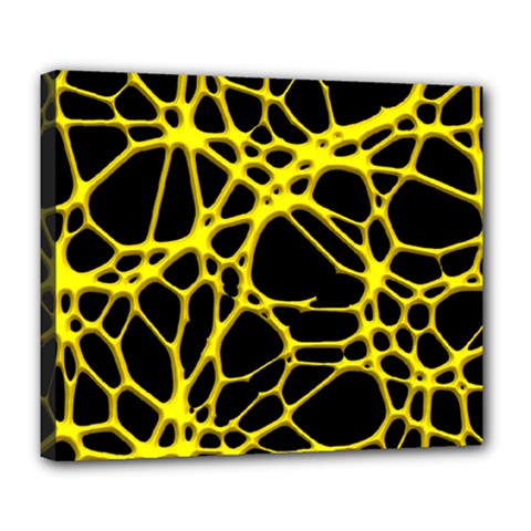 Hot Web Yellow Deluxe Canvas 24  X 20   by ImpressiveMoments