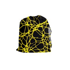 Hot Web Yellow Drawstring Pouches (medium)  by ImpressiveMoments