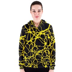 Hot Web Yellow Women s Zipper Hoodies by ImpressiveMoments