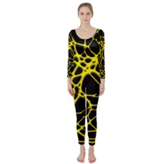 Hot Web Yellow Long Sleeve Catsuit by ImpressiveMoments