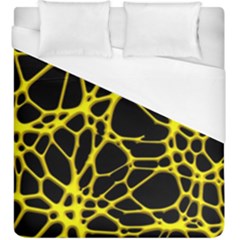 Hot Web Yellow Duvet Cover Single Side (kingsize) by ImpressiveMoments