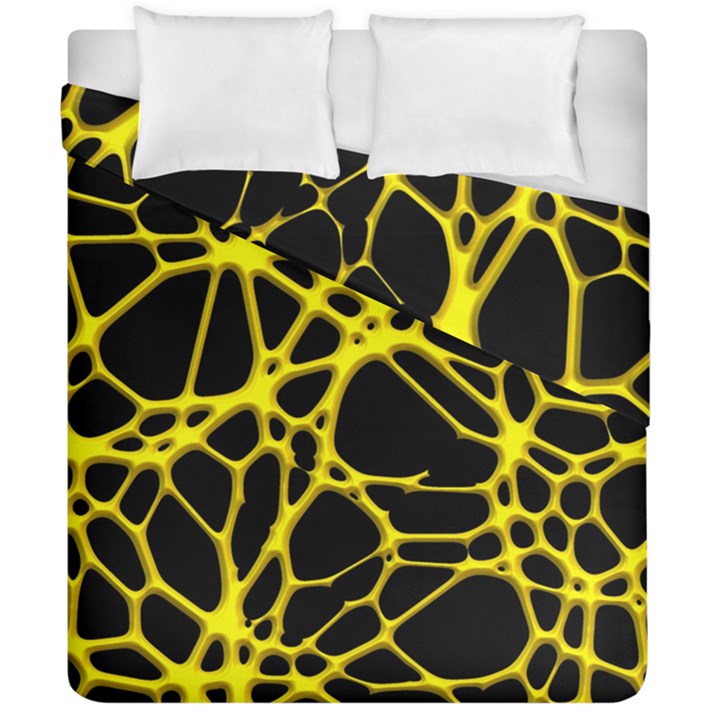 Hot Web Yellow Duvet Cover (Double Size)