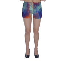 Abstract In Green, Orange, And Blue Skinny Shorts by digitaldivadesigns