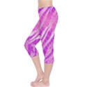 Florescent Pink Zebra Pattern  Capri Leggings View3