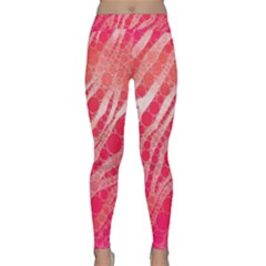 Florescent Pink Zebra Pattern  Yoga Leggings by OCDesignss