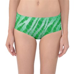 Florescent Green Zebra Abstract  Mid-waist Bikini Bottoms by OCDesignss