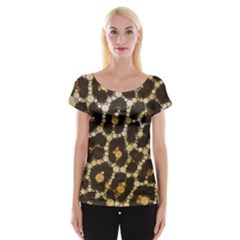 Crazy Beautiful Abstract Cheetah Abstract  Women s Cap Sleeve Top by OCDesignss