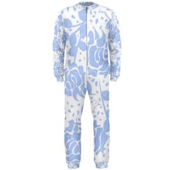 Floral Wallpaper Blue Onepiece Jumpsuit (men)  by ImpressiveMoments