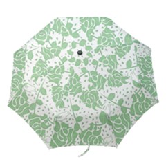 Floral Wallpaper Green Folding Umbrellas by ImpressiveMoments