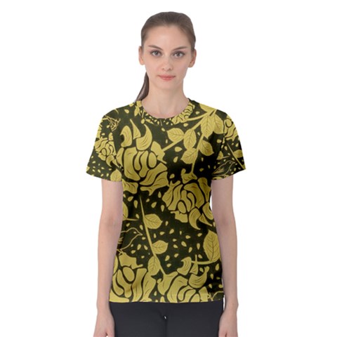 Floral Wallpaper Forest Women s Sport Mesh Tees by ImpressiveMoments