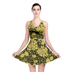 Floral Wallpaper Forest Reversible Skater Dresses