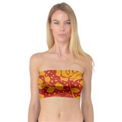 Floral Wallpaper Hot Red Women s Bandeau Tops by ImpressiveMoments