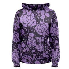 Floral Wallpaper Purple Women s Pullover Hoodies by ImpressiveMoments