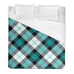 Smart Plaid Teal Duvet Cover Single Side (twin Size) by ImpressiveMoments