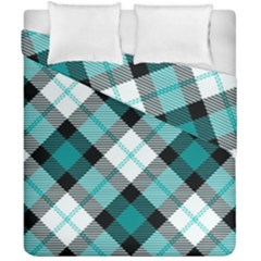 Smart Plaid Teal Duvet Cover (double Size)