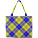 Smart Plaid Blue Yellow Tiny Tote Bags View1