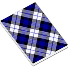 Smart Plaid Blue Large Memo Pads by ImpressiveMoments