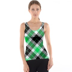 Smart Plaid Green Tank Tops by ImpressiveMoments