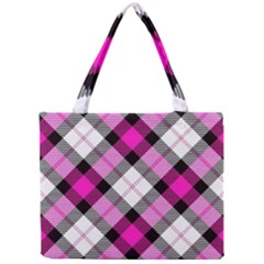 Smart Plaid Hot Pink Tiny Tote Bags by ImpressiveMoments