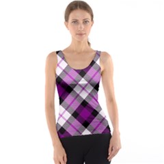 Smart Plaid Purple Tank Tops by ImpressiveMoments