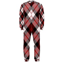 Smart Plaid Red Onepiece Jumpsuit (men)  by ImpressiveMoments