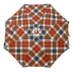 Smart Plaid Warm Colors Straight Umbrellas by ImpressiveMoments