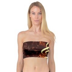 Decorative Cllef With Floral Elements Women s Bandeau Tops by FantasyWorld7