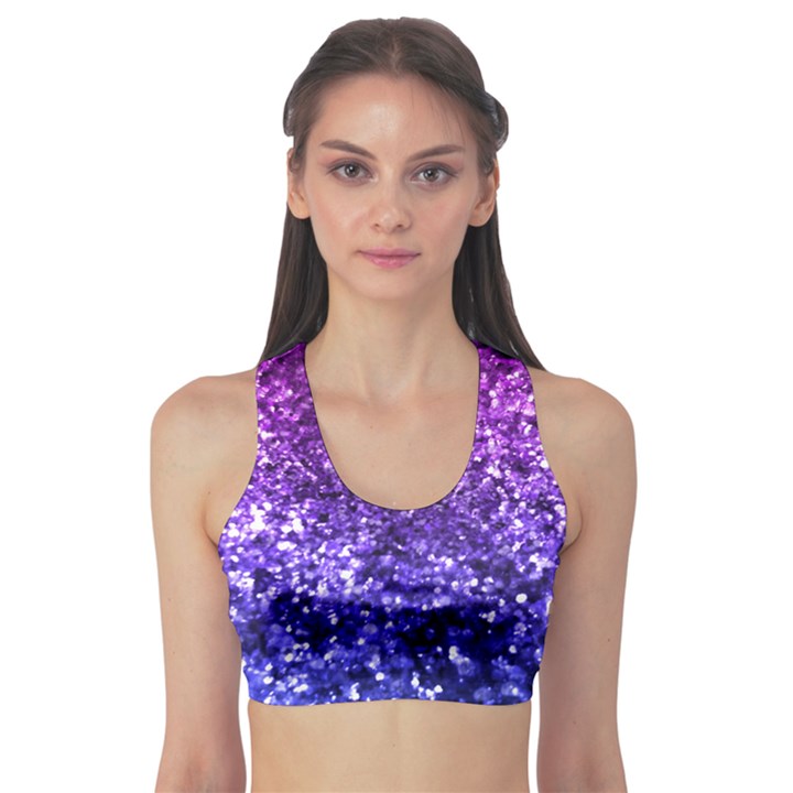 Midnight Glitter Sports Bra