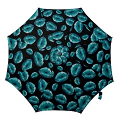 Turquoise Sassy Lips  Hook Handle Umbrellas (large) by OCDesignss