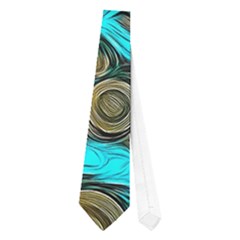 Turquoise Blue Zebra Abstract  Neckties (one Side)  by OCDesignss