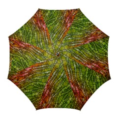 Orange Green Zebra Bling Pattern  Golf Umbrellas by OCDesignss