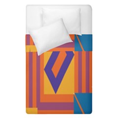 Shapes And Stripes Symmetric Design  Duvet Cover (single Size) by LalyLauraFLM