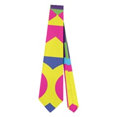 Colorful Shapes In Rhombus Pattern Necktie by LalyLauraFLM