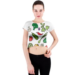 Vegetables 01 Crew Neck Crop Top