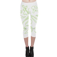 Green Vegetables Capri Leggings