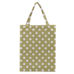 Lime Green Polka Dots Classic Tote Bags