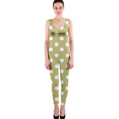 Lime Green Polka Dots Onepiece Catsuits