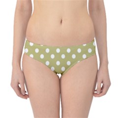 Lime Green Polka Dots Hipster Bikini Bottoms