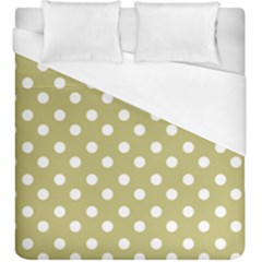 Lime Green Polka Dots Duvet Cover Single Side (kingsize)