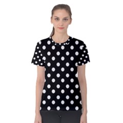 Black And White Polka Dots Women s Cotton Tees