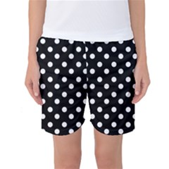 Black And White Polka Dots Women s Basketball Shorts