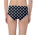 Black And White Polka Dots Mid-Waist Bikini Bottoms View2