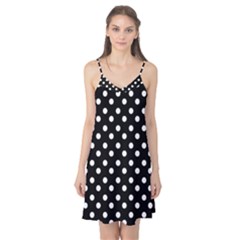 Black And White Polka Dots Camis Nightgown