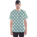 Mint Green Polka Dots Men s Sport Mesh Tees View1