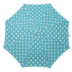 Sky Blue Polka Dots Straight Umbrellas