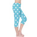 Sky Blue Polka Dots Capri Leggings View4