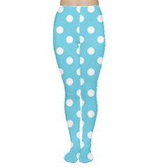 Sky Blue Polka Dots Women s Tights by GardenOfOphir